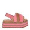 UGG Disco Stripe Slide Chestnut / Pink Rose Combo